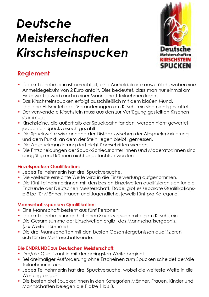 regeln Spucken